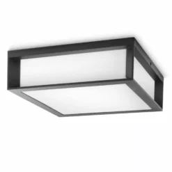 Philips Signify Philips Skies Firkantet Væg- Og Loftlampe I Antracit Aluminium - 2x42W 230V -Indendørs Belysning Salgsbutik philips skies firkantet vaeg og loftslampe i antrasit aluminium 2x42w 230v 2