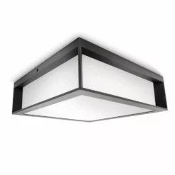 Philips Signify Philips Skies Firkantet Væg- Og Loftlampe I Antracit Aluminium - 2x42W 230V -Indendørs Belysning Salgsbutik philips skies firkantet vaeg og loftslampe i antrasit aluminium 2x42w 230v 3