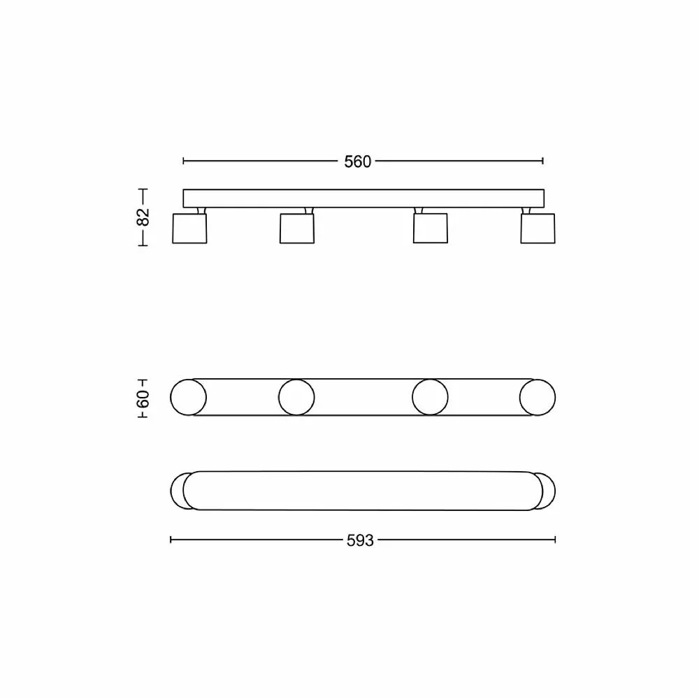 Philips Signify Philips STAR LED Påbygningsspotslampe I Sort - 4x4.5W SELV Dim 4 Philips Signify Philips STAR LED Påbygningsspotslampe I Sort - 4x4.5W SELV Dim - Billede 2