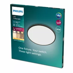 Philips Signify Philips Superslim Funktionel Loftlampe I Sort Rustfritstål- CL550 RD 36W 27K B WV 06 -Indendørs Belysning Salgsbutik philips superslim funktionel loftslampe i sort rustfristal cl550 rd 36w 27k b wv 06 4