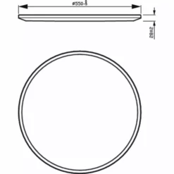 Philips Signify Philips Superslim Funktionel Loftlampe I Sort Rustfritstål- CL550 RD 36W 27K B WV 06 -Indendørs Belysning Salgsbutik philips superslim funktionel loftslampe i sort rustfristal cl550 rd 36w 27k b wv 06 5