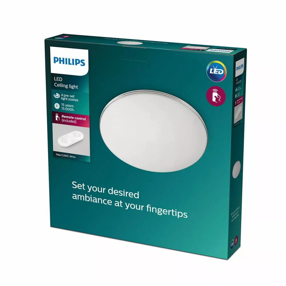 Philips Signify Philips TOBA Funktionel LED Loftlampe I Hvid Metal/plastik - CL505 RD 23W 27-65K S HV RC 06 Rustfritstål 5 Philips Signify Philips TOBA Funktionel LED Loftlampe I Hvid Metal/plastik - CL505 RD 23W 27-65K S HV RC 06 Rustfritstål - Billede 3